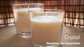  Presentation with white candles - Audience pleasing theme consisting of white candles backdrop and a coral colored foreground