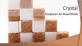  Presentation with cane - Colorful theme enhanced with white cane sugar cubes backdrop and a light gray colored foreground