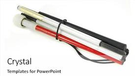  Presentation with cane - Amazing slide set having white cane used backdrop and a white colored foreground