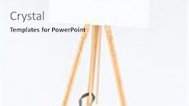  Presentation with canvas - Presentation consisting of white-canvas-on-easel background and a sky blue colored foreground