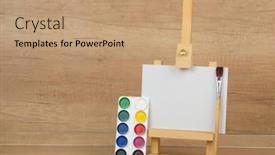  Presentation with white sheet - Presentation design featuring white-canvas background and a coral colored foreground