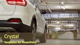  Presentation with car parking - Amazing presentation having white car at underground backdrop and a tawny brown colored foreground