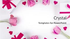  Presentation with border pink - Beautiful slides featuring white card background border backdrop and a white colored foreground