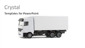  Presentation with cargo - Audience pleasing PPT theme consisting of white-cargo-delivery-truck-isolated backdrop and a white colored foreground