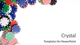  Presentation with casino - Presentation theme consisting of white casino chip background background and a white colored foreground