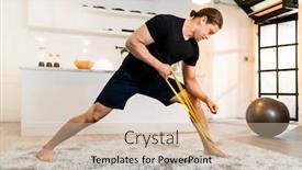  Presentation with mental health - Audience pleasing presentation design consisting of white-caucasian-fit-sporty-muscular backdrop and a soft green colored foreground