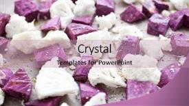  Presentation with potato crop - Theme enhanced with white cauliflower and purple sweet background and a coral colored foreground