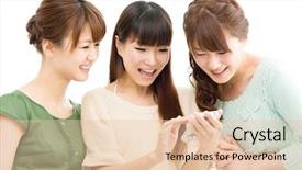  Presentation with beautiful black women smiling - Presentation design featuring white cell - beautiful young women using background and a lemonade colored foreground