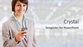  Presentation with cell - PPT theme consisting of white cells - beautiful using a cell phone background and a  colored foreground