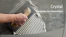  Presentation with construction work - Amazing theme having white cement mortar for tiles backdrop and a gray colored foreground