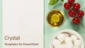  Presentation with health diet - Amazing theme having white ceramic serving board backdrop and a sky blue colored foreground