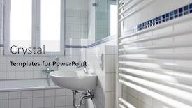  Presentation with bright white - Presentation having white-ceramic-sink-in-bright background and a light gray colored foreground