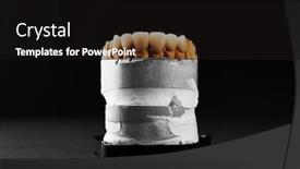  Presentation with black ceramic - Slide deck with white-ceramic-teeth-isolated background and a black colored foreground