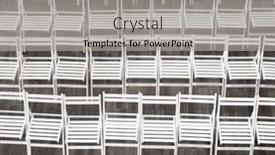  Presentation with look - PPT theme consisting of white-chairs-empty-indoor-interior background and a light gray colored foreground