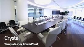  Presentation with negotiating - Cool new theme with white chairs in office backdrop and a wine colored foreground