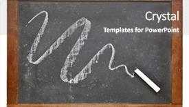  Presentation with slate - Slide set enhanced with white chalk abstract on vintage background and a tawny brown colored foreground