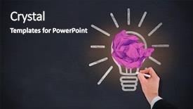  Presentation with chalk - Amazing PPT theme having white chalk against blackboard backdrop and a dark gray colored foreground