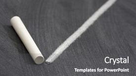  Presentation with chalk - Audience pleasing slides consisting of of focus on blackboard backdrop and a dark gray colored foreground