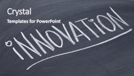  Presentation with innovation - Colorful PPT theme enhanced with white chalk handwriting on blackboard backdrop and a dark gray colored foreground