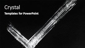  Presentation with black hand - Theme enhanced with white-check-mark-symbol-hand background and a black colored foreground