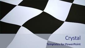  Presentation with checkered flag - Beautiful PPT theme featuring white checkered race flag backdrop and a lemonade colored foreground