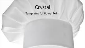  Presentation with chef - Cool new presentation theme with white chef hat isolated backdrop and a light gray colored foreground