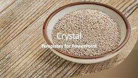  Presentation with seed - Slide set with white chia seeds background and a  colored foreground