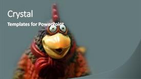  Presentation with piggy bank - Slides featuring white chicken piggy bank for coin finance savings background and a gray colored foreground