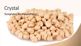  Presentation with chickpea plant - Beautiful presentation theme featuring white chickpeas isolated on white backdrop and a  colored foreground