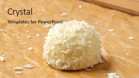  Presentation with snowball - PPT layouts with white chocolate marshmallow snowball covered background and a yellow colored foreground