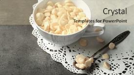  Presentation with chocolate cup cakes - Presentation design having white chocolate morsels in cup background and a lemonade colored foreground