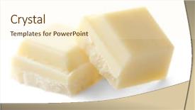  Presentation with white chocolate - Amazing presentation having white chocolate pieces isolated backdrop and a cream colored foreground