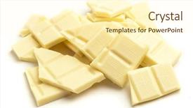 Presentation with white chocolate - Audience pleasing slides consisting of white chocolate pieces isolated backdrop and a cream colored foreground