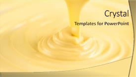  Presentation with molten - PPT layouts featuring white chocolate pouring melted liquid background and a blonde colored foreground
