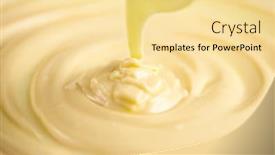  Presentation with molten - Cool new presentation with white-chocolate-pouring-melted-liquid backdrop and a blonde colored foreground