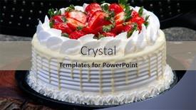  Presentation with chocolate strawberry - PPT theme enhanced with white-chocolate-strawberry-and-whipped background and a mint green colored foreground