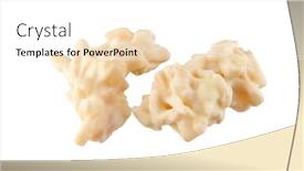  Presentation with chocolate nuts - Amazing presentation theme having white-chocolate-with-nuts backdrop and a white colored foreground