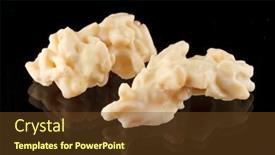  Presentation with chocolate nuts - PPT layouts consisting of white chocolate with nuts background and a tawny brown colored foreground