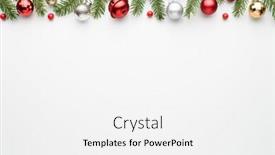  Presentation with white christmas - Beautiful PPT theme featuring white-christmas-background-top-view backdrop and a white colored foreground