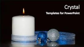  Presentation with candle christmas - Amazing presentation theme having white christmas candle with glittery backdrop and a  colored foreground