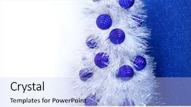  Presentation with masquerade - Presentation theme having white christmas tree with blue background and a  colored foreground
