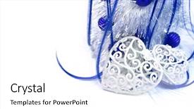  Presentation with white christmas - Audience pleasing presentation theme consisting of white christmas tree with blue backdrop and a white colored foreground