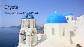  Presentation with church bells - Presentation theme with white church arch with cross background and a  colored foreground