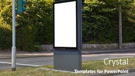  Presentation with traffic light - PPT layouts enhanced with white-city-light-poster-mock background and a violet colored foreground