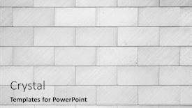  Presentation with white brick wall - Theme consisting of white classical brick wall for background background and a light gray colored foreground
