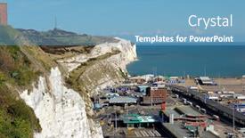  Presentation with port - Audience pleasing slides consisting of white-cliffs-and-the-port backdrop and a light blue colored foreground