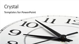  Presentation with clock - Slides featuring white clock showing time background and a white colored foreground