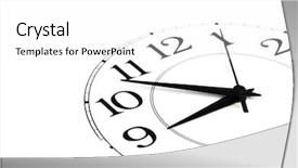  Presentation with clock countdown - PPT layouts consisting of white clock showing time background and a white colored foreground