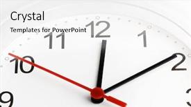  Presentation with time - Presentation enhanced with white clock showing time background and a white colored foreground