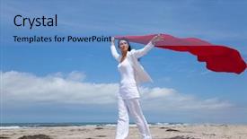  Presentation with tissue - Slides enhanced with white clothes feeling free background and a  colored foreground